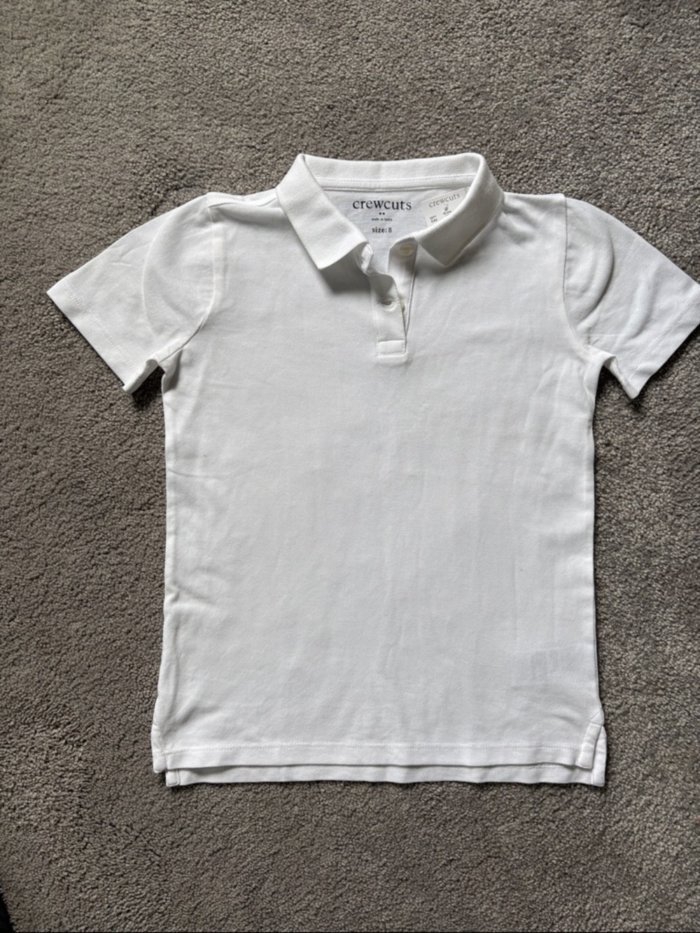 Crewcuts White Short Sleeve Polo Shirt